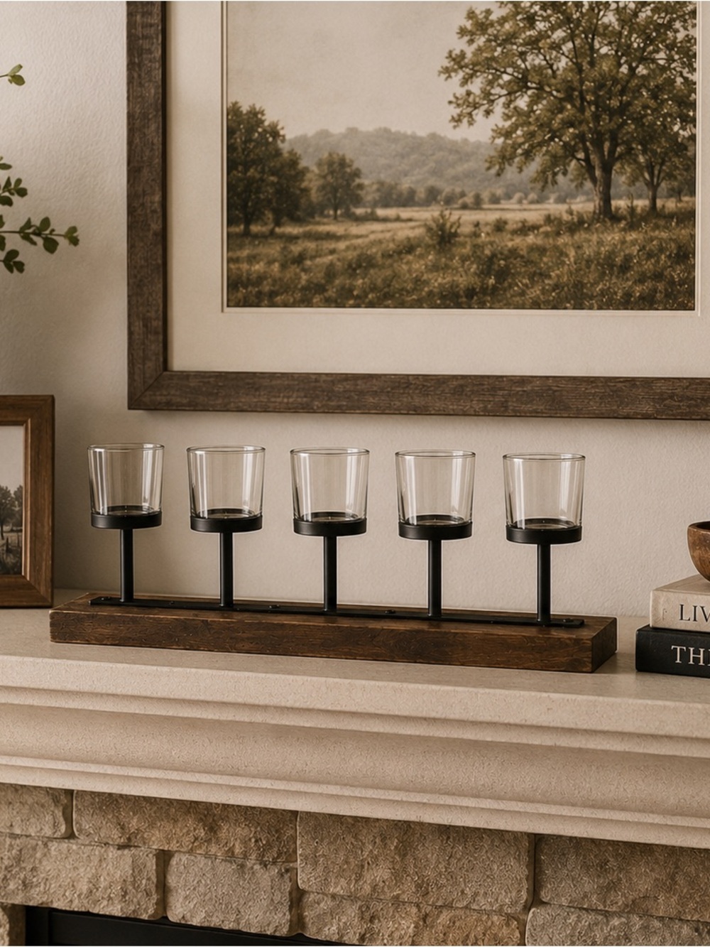 Five Stand Tea Light/Sphere Holder